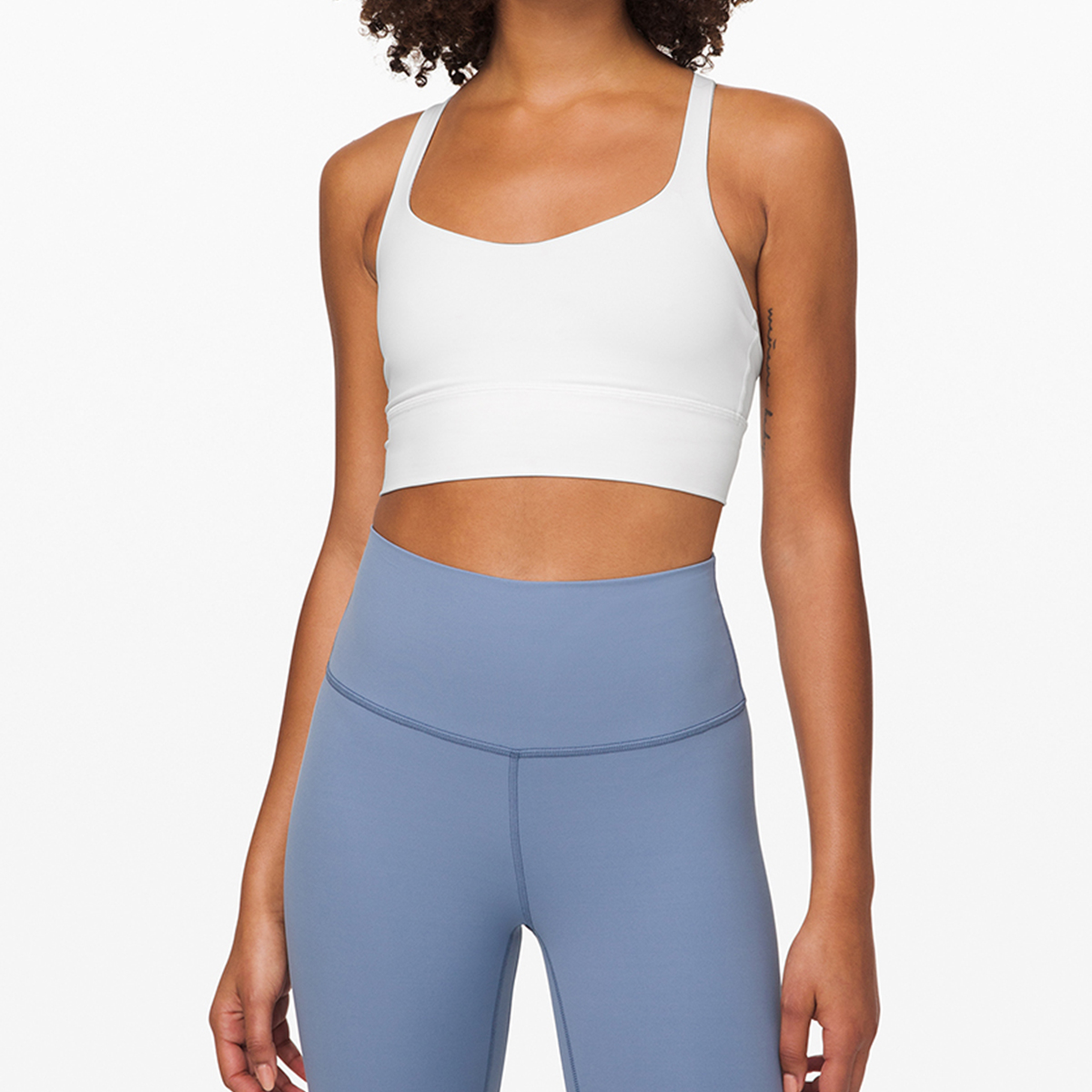 lululemon Free to Be Bra Long Line – White – Baptiste Institute